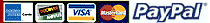 We accept major credit cards and PayPal